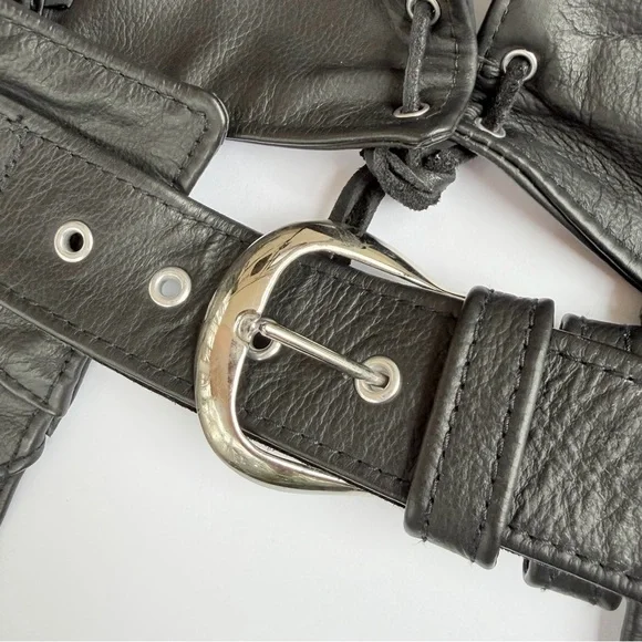 Men’s Genuine Harley Davidson USA Made Leather Chaps Size Large​ - Picture 3 of 16